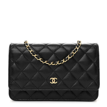 Chanel Caviar Quilted Wallet on Chain WOC Black 1 of 12