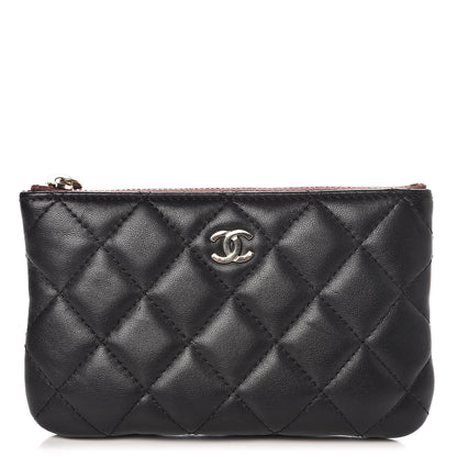 Chanel Lambskin Quilted Small Cosmetic Case Black 1 of 8