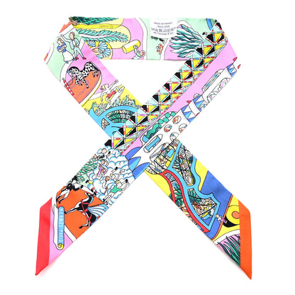 Hermes Silk Exposition Universelle Twilly Rose Vert Multicolor 1 of 5