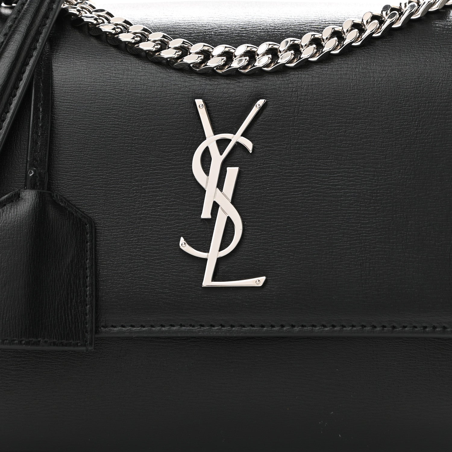 Saint Laurent Calfskin Medium Monogram Sunset Black 8 of 10