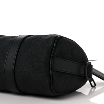 Louis Vuitton Monogram Taurillon Keepall Bandouliere 25 Black 6 of 6