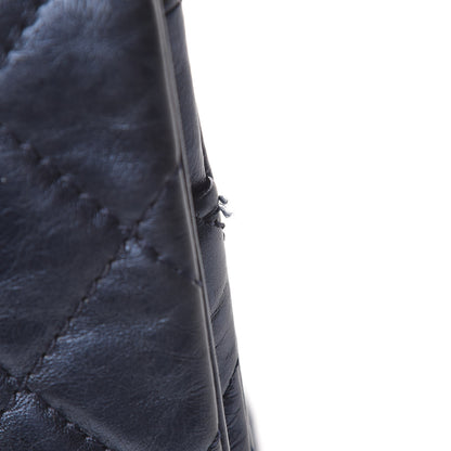 Chanel Metallic Aged Calfskin Quilted 2.55 Reissue 227 Flap Blue 11 of 13