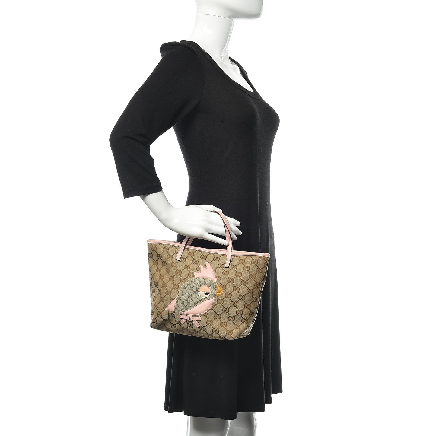 GG Monogram Mini Zoo Bird Tote Pink