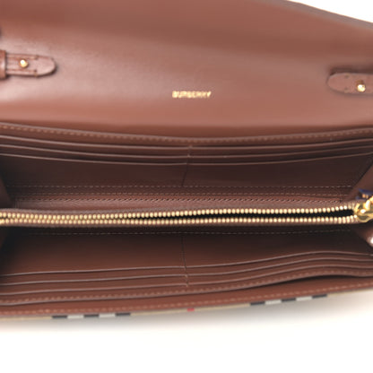 Burberry Vintage Check Grainy Calfskin Hanna Crossbody Tan 5 of 10