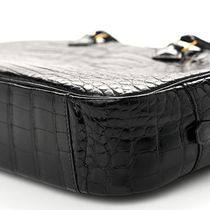 Hermes Shiny Alligator Plume Elan 28 Black 9 of 9