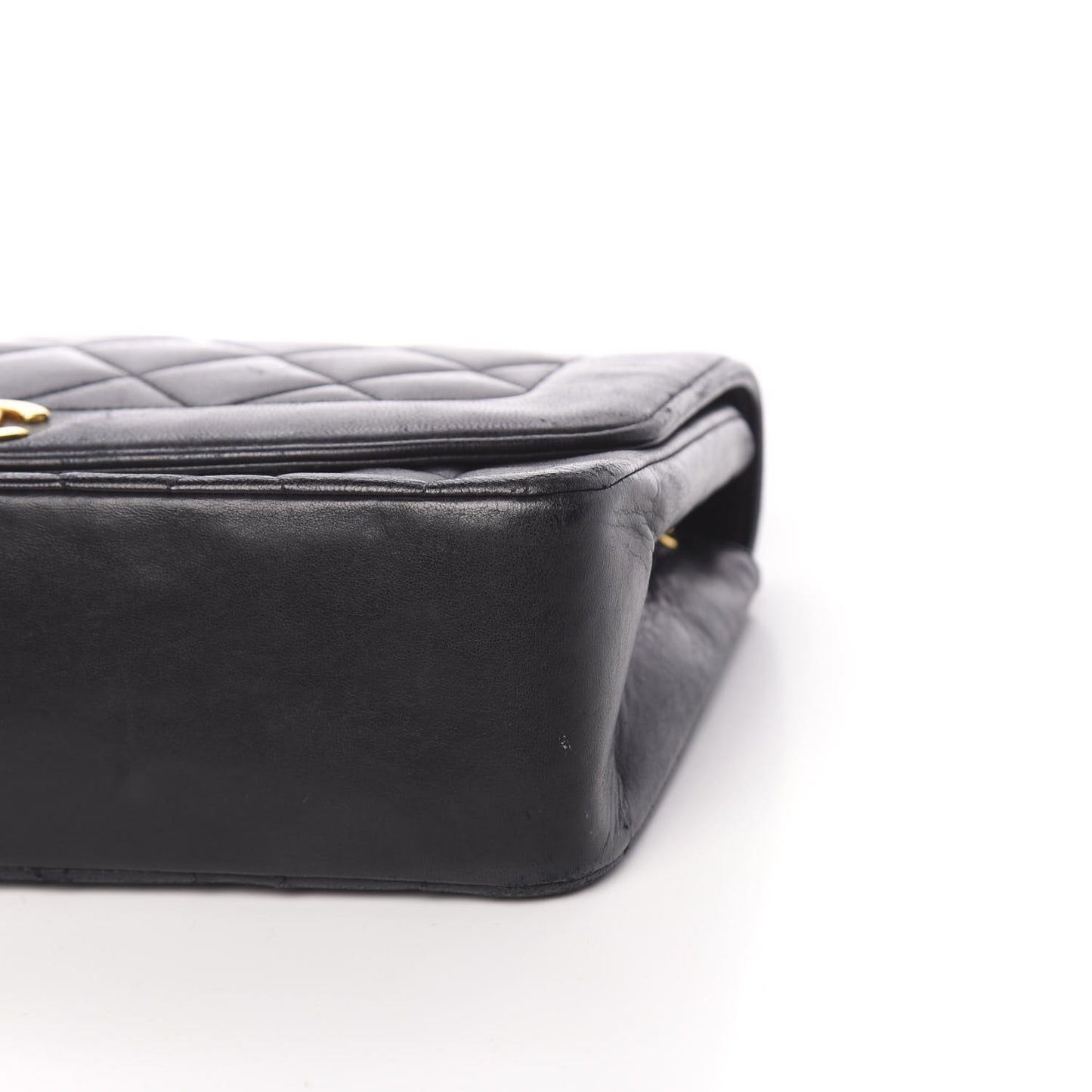 Lambskin Quilted Small Single Flap Black