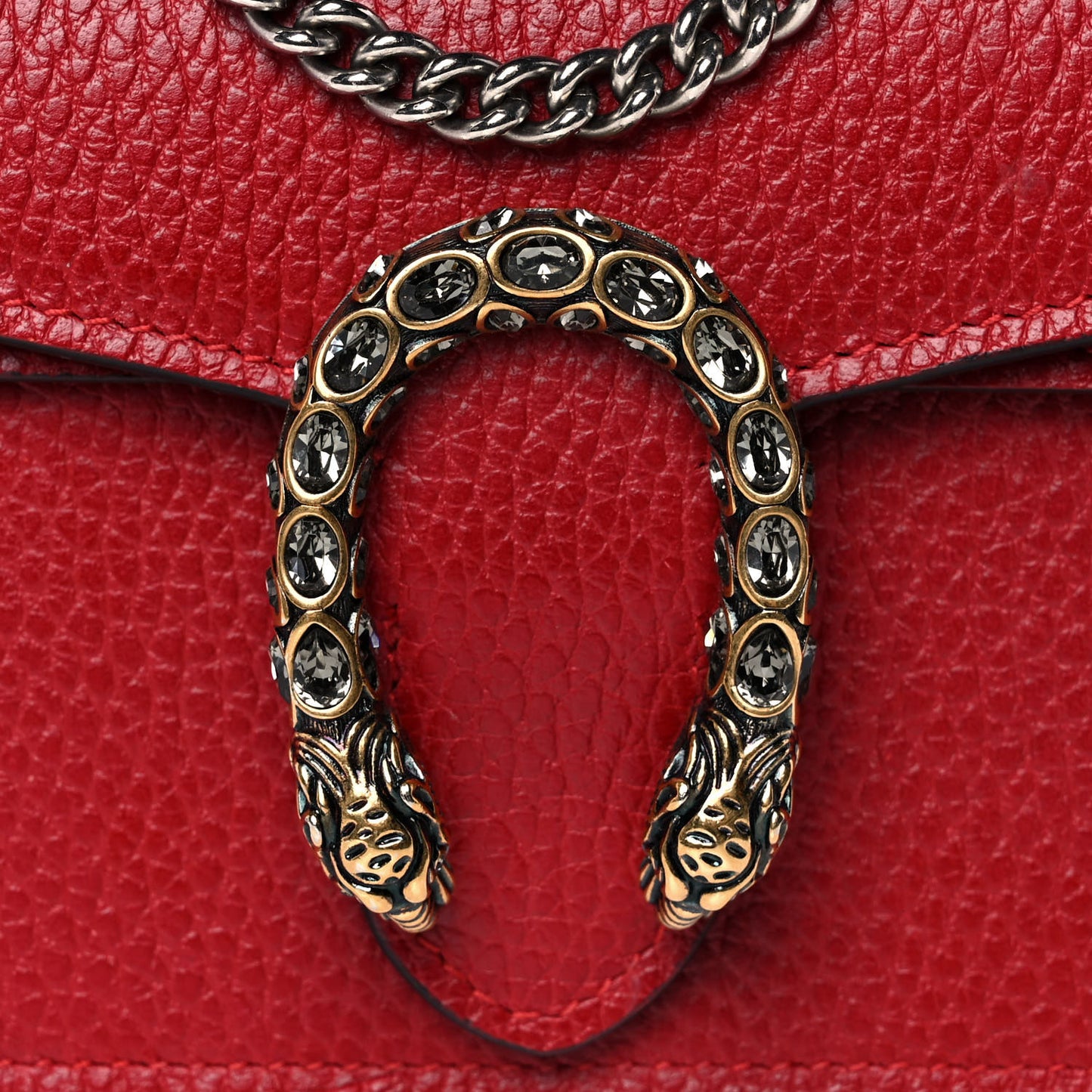 Calfskin Super Mini Dionysus Shoulder Bag Hibiscus Red