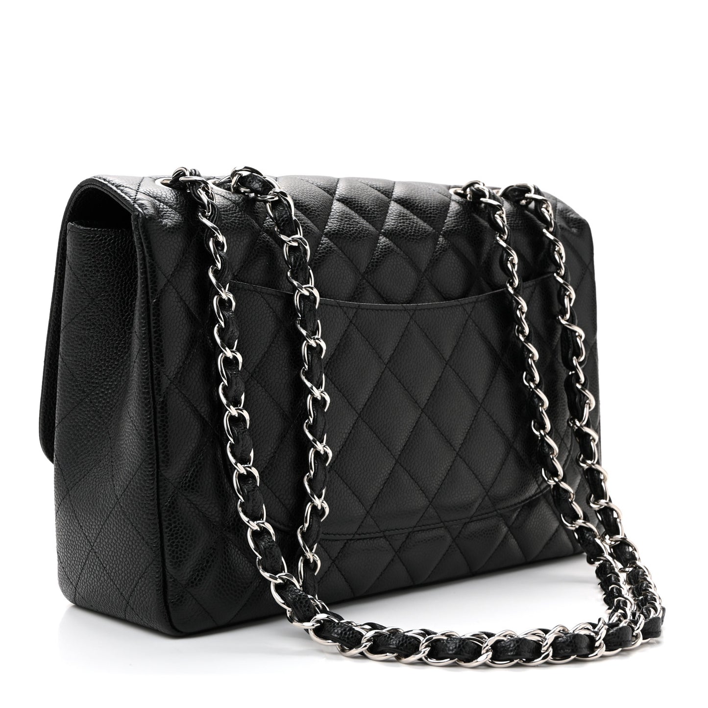 Caviar Quilted Jumbo Single Flap Black