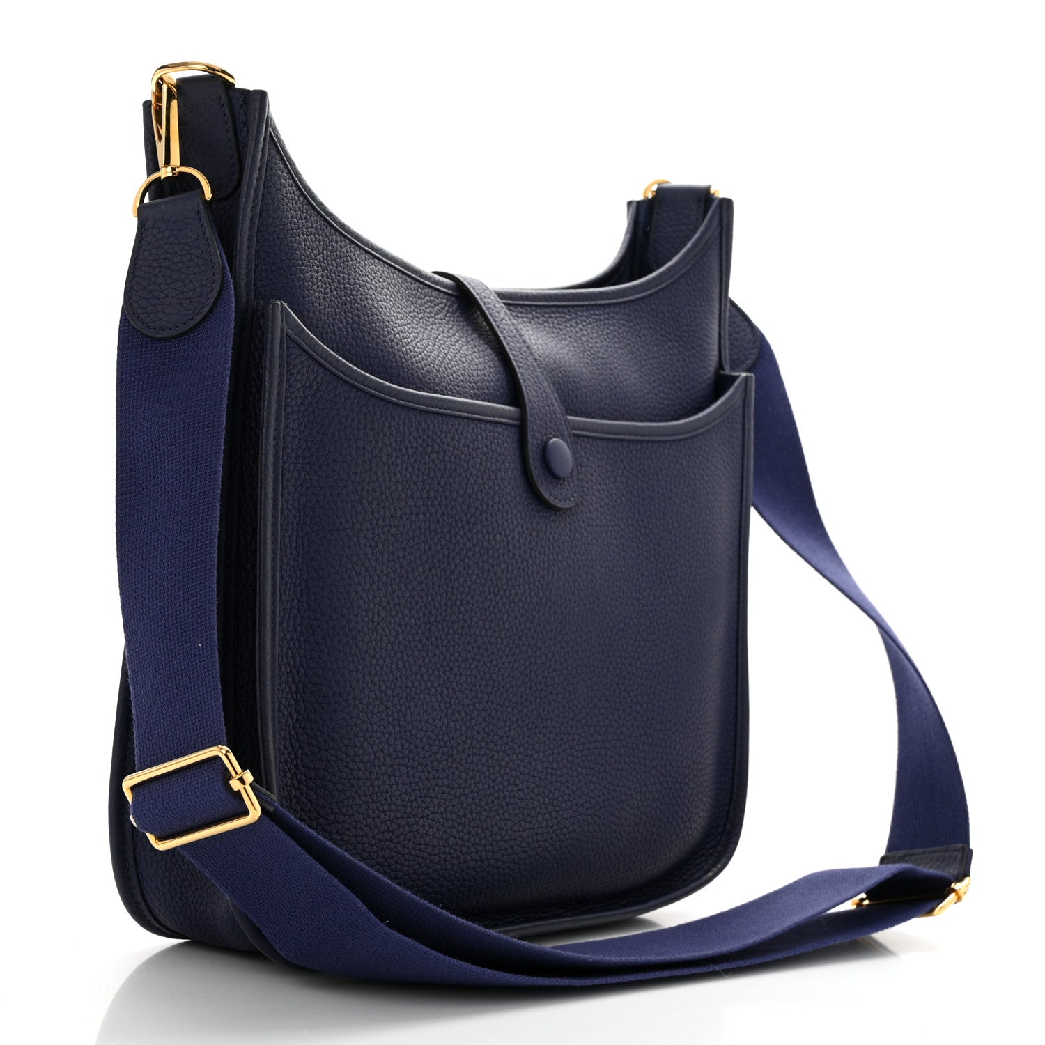 Hermes Taurillon Clemence Evelyne III PM Bleu Encre 2 of 12