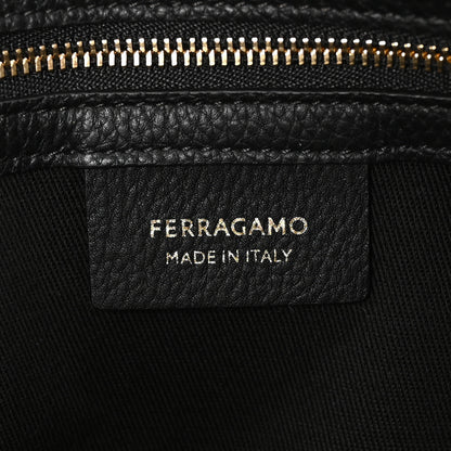 Salvatore Ferragamo Grained Calfskin Large Star Tote Black 6 of 11