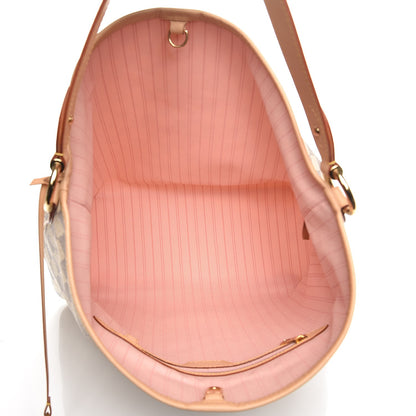 Louis Vuitton Damier Azur Delightful MM Rose Ballerine 5 of 8