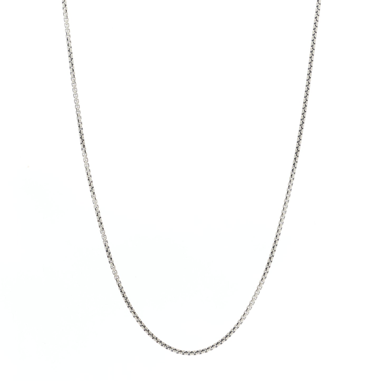 Sterling Silver 1.7mm Box Chain Necklace 16"