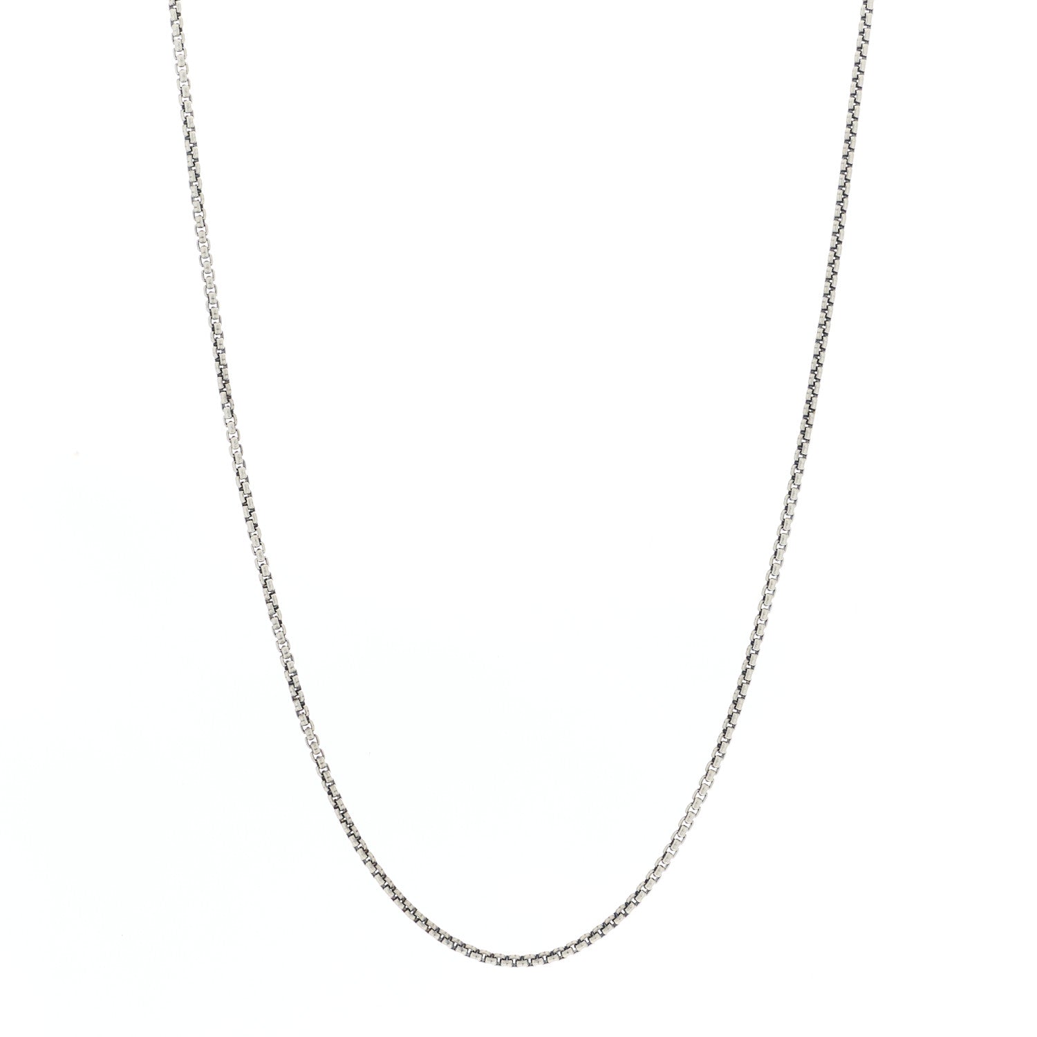 David Yurman Sterling Silver 1.7mm Box Chain Necklace 16" 1 of 4