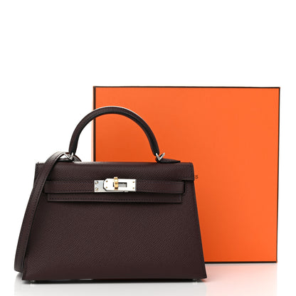 Hermes Epsom Mini Kelly Sellier 20 Rouge Sellier 13 of 13