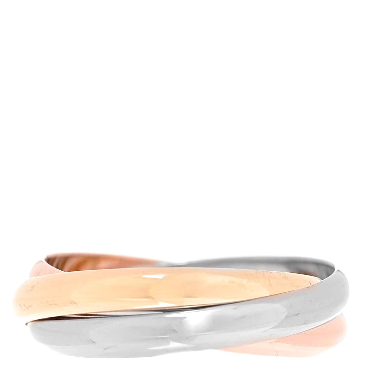 Cartier 18K Pink Yellow White Gold Classic Trinity Ring 57 8 3 of 6