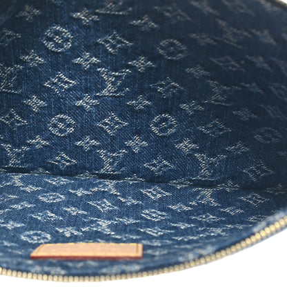 Louis Vuitton Denim Monogram Jacquard Neverfull MM GM Blue 5 of 7