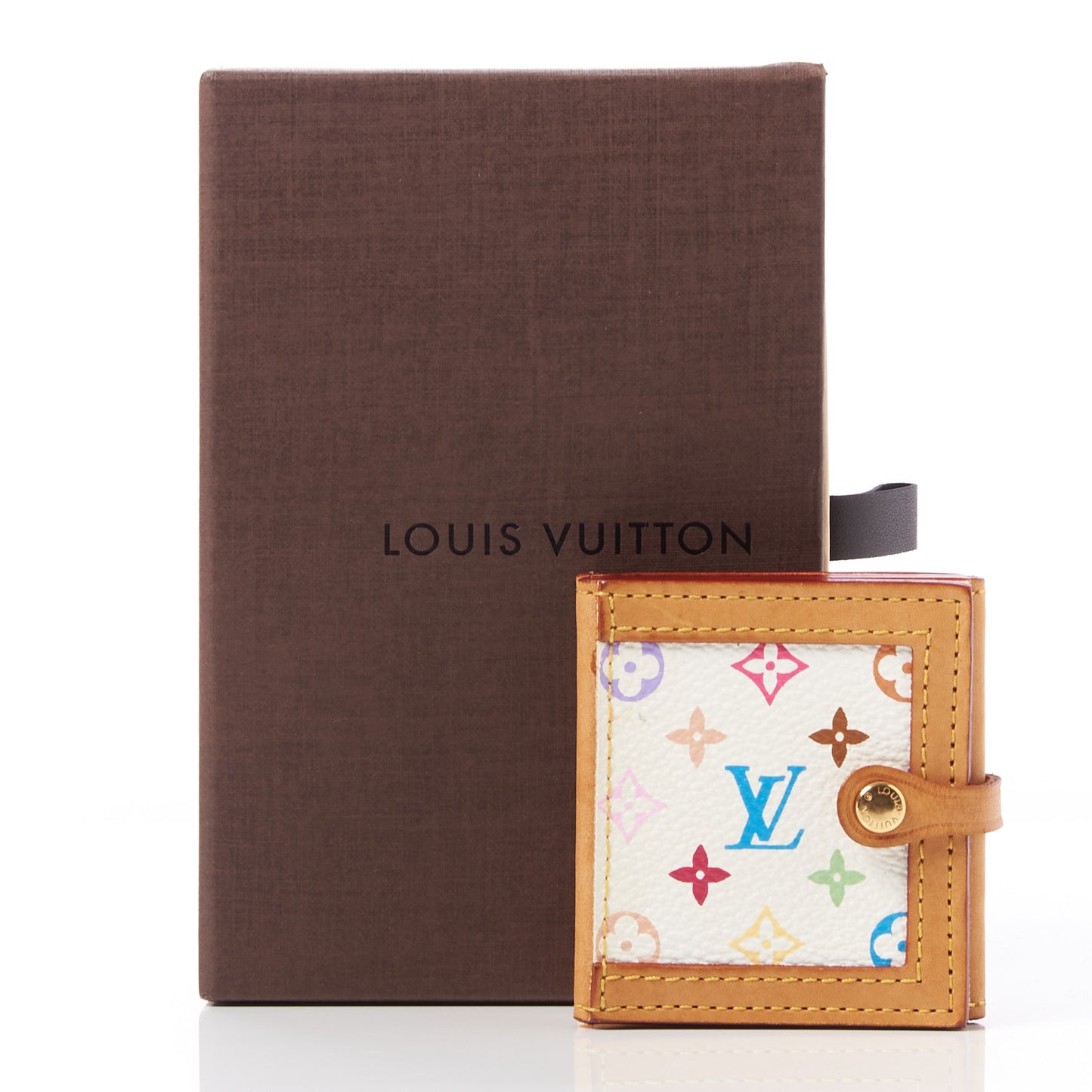 Monogram Multicolor 4 Photo Frame Wallet White