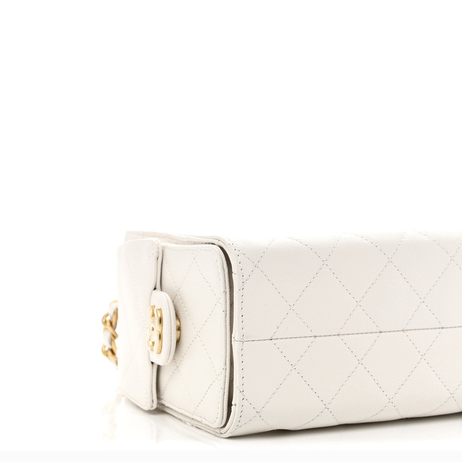 Chanel Caviar Quilted Mini Chanel 25 Handbag White 9 of 11