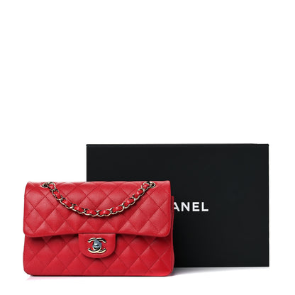 Chanel Caviar Quilted Small Double Flap Red 11 of 11