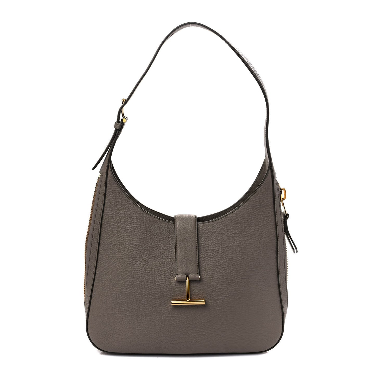 Grained Calfskin Tara Hobo Grey