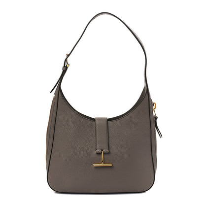 Tom Ford Grained Calfskin Tara Hobo Grey 1 of 10