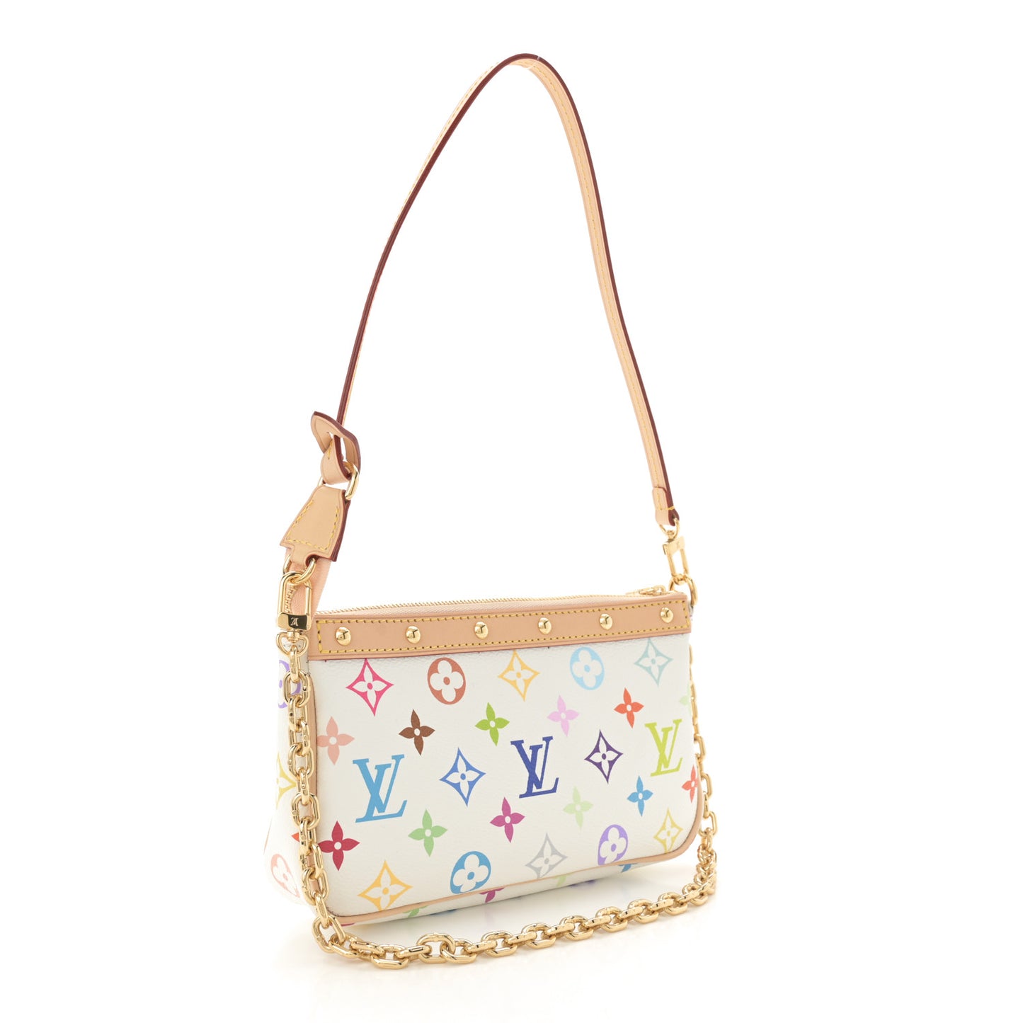 LV X TM Monogram Multicolor Pochette Accessories White
