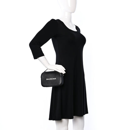 Balenciaga Calfskin Logo XS Everyday Camera Bag with Handle Black 2 of 9