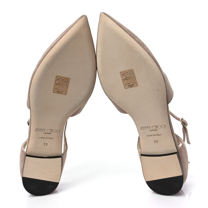 Jimmy Choo Suede Lancer Flats 39 Ballet Pink 5 of 8