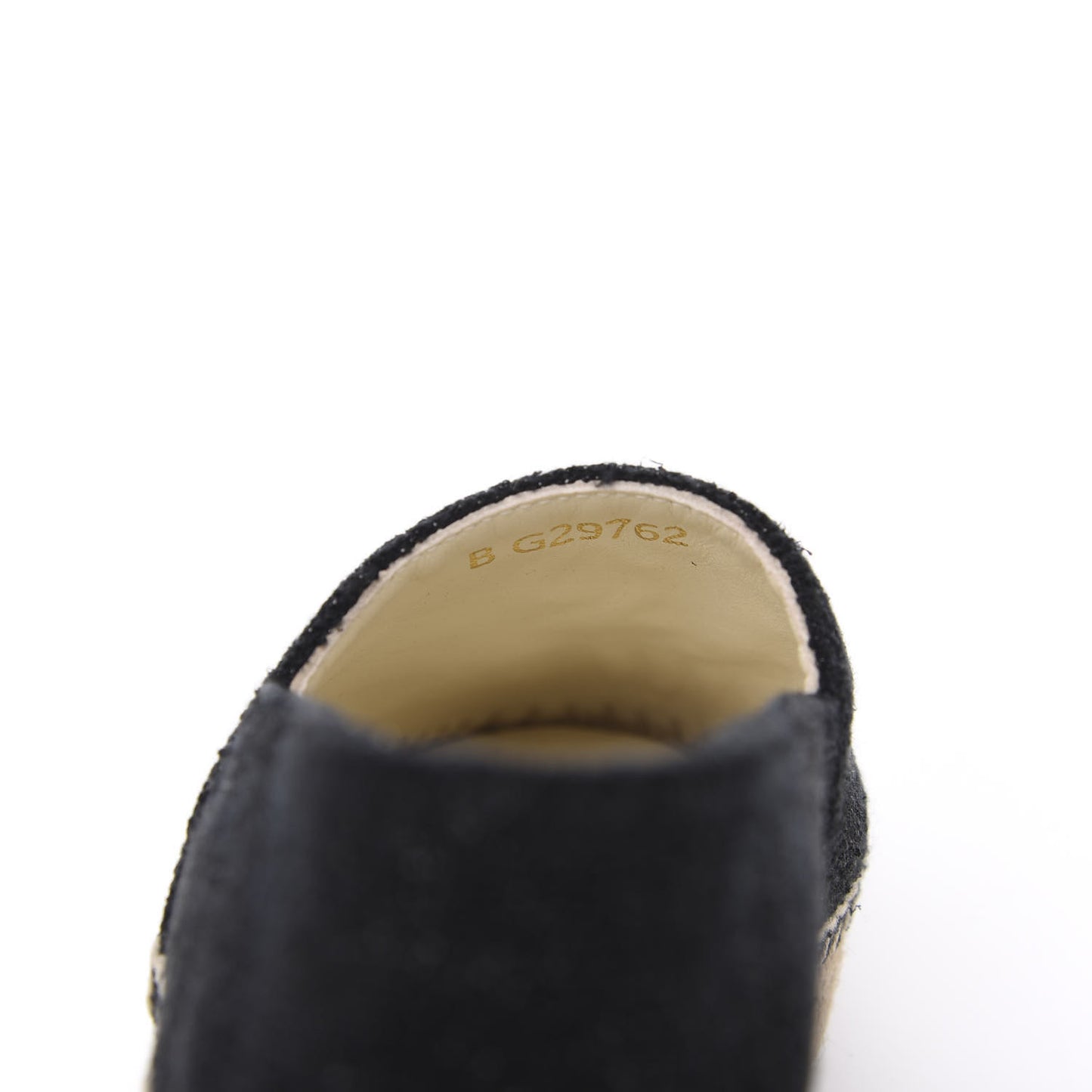 Fabric Patent Calfskin CC Espadrilles 36 Black