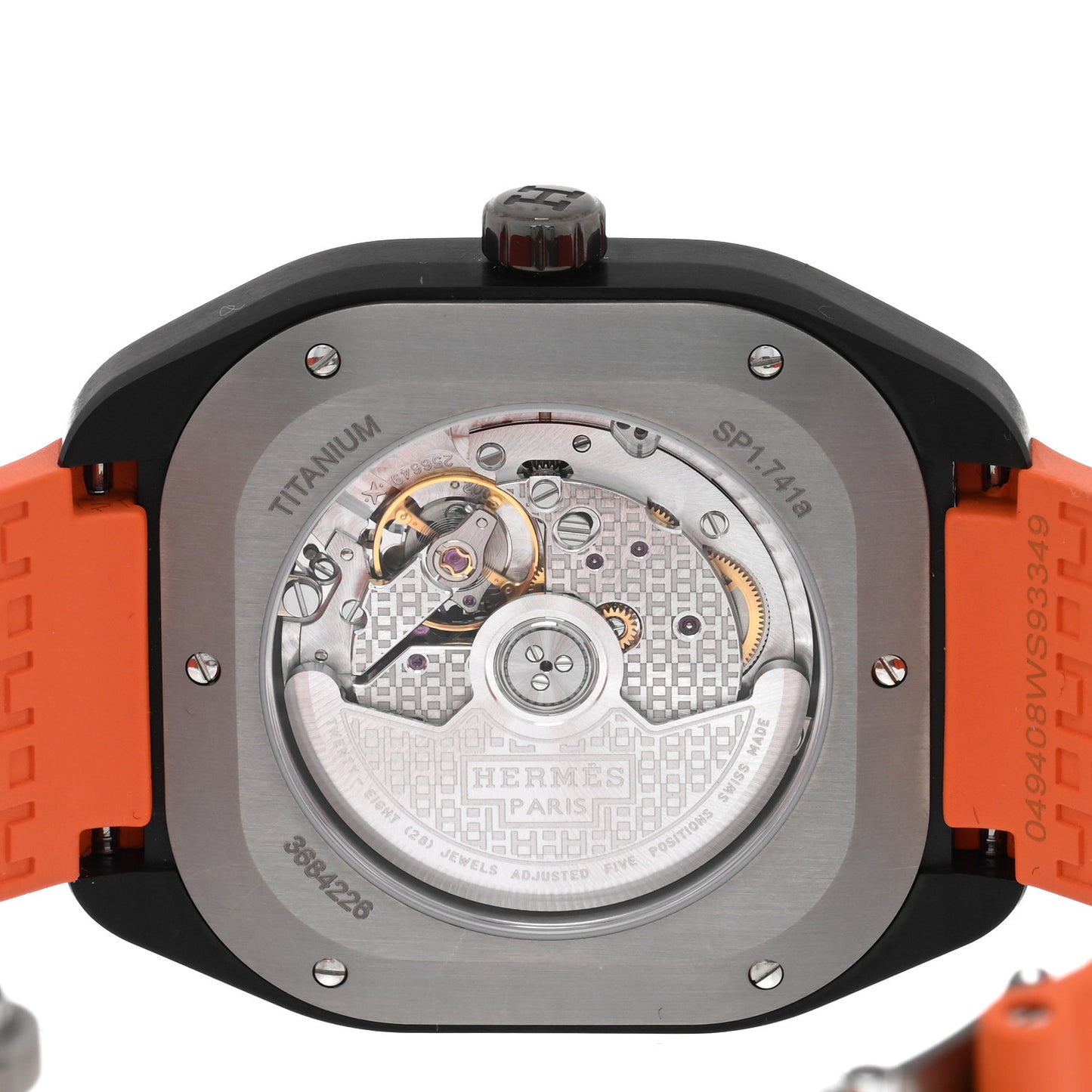 DLC Coated Titanium Rubber 39mm H08 Automatic Watch Orange