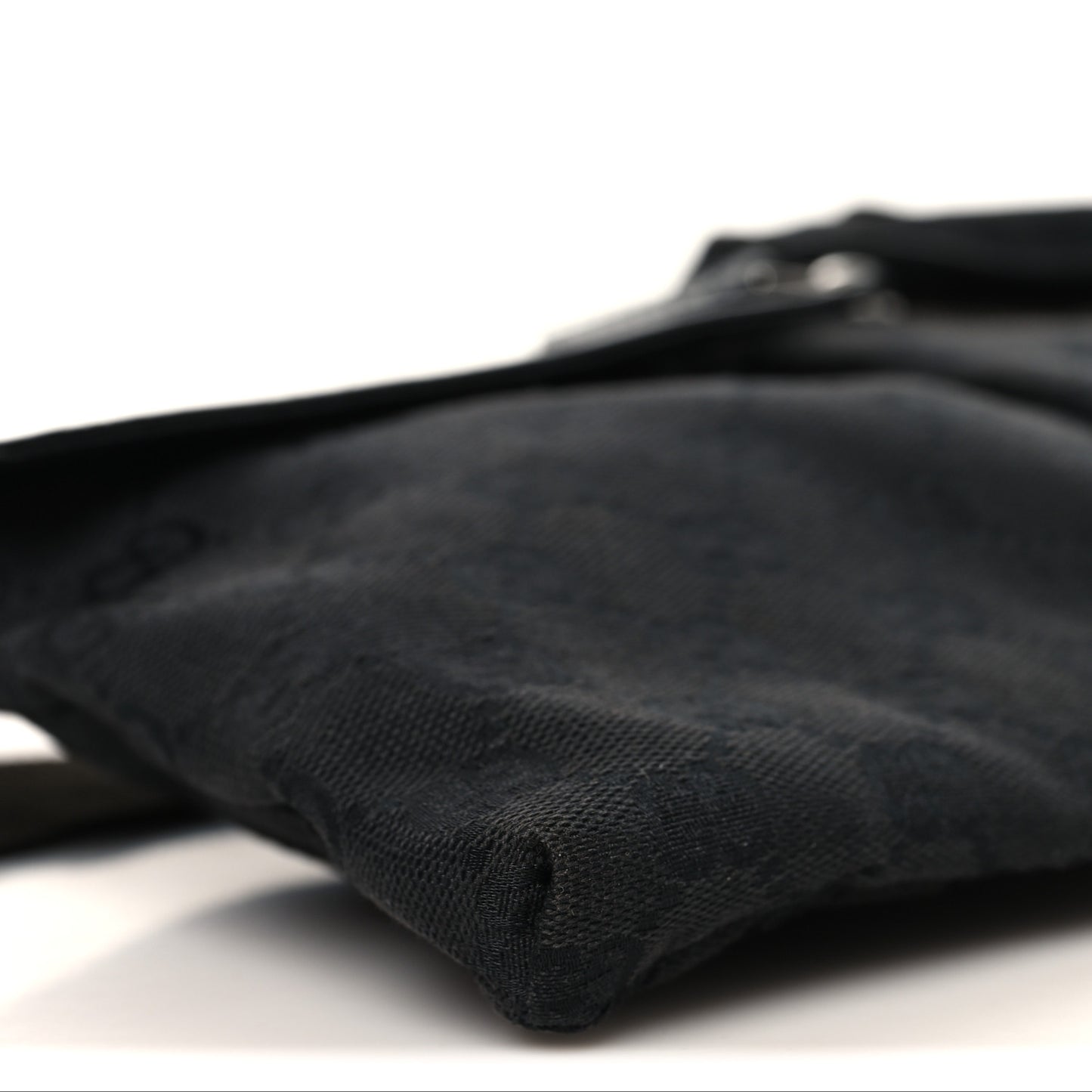 GG Monogram Double Pocket Belt Bag Black