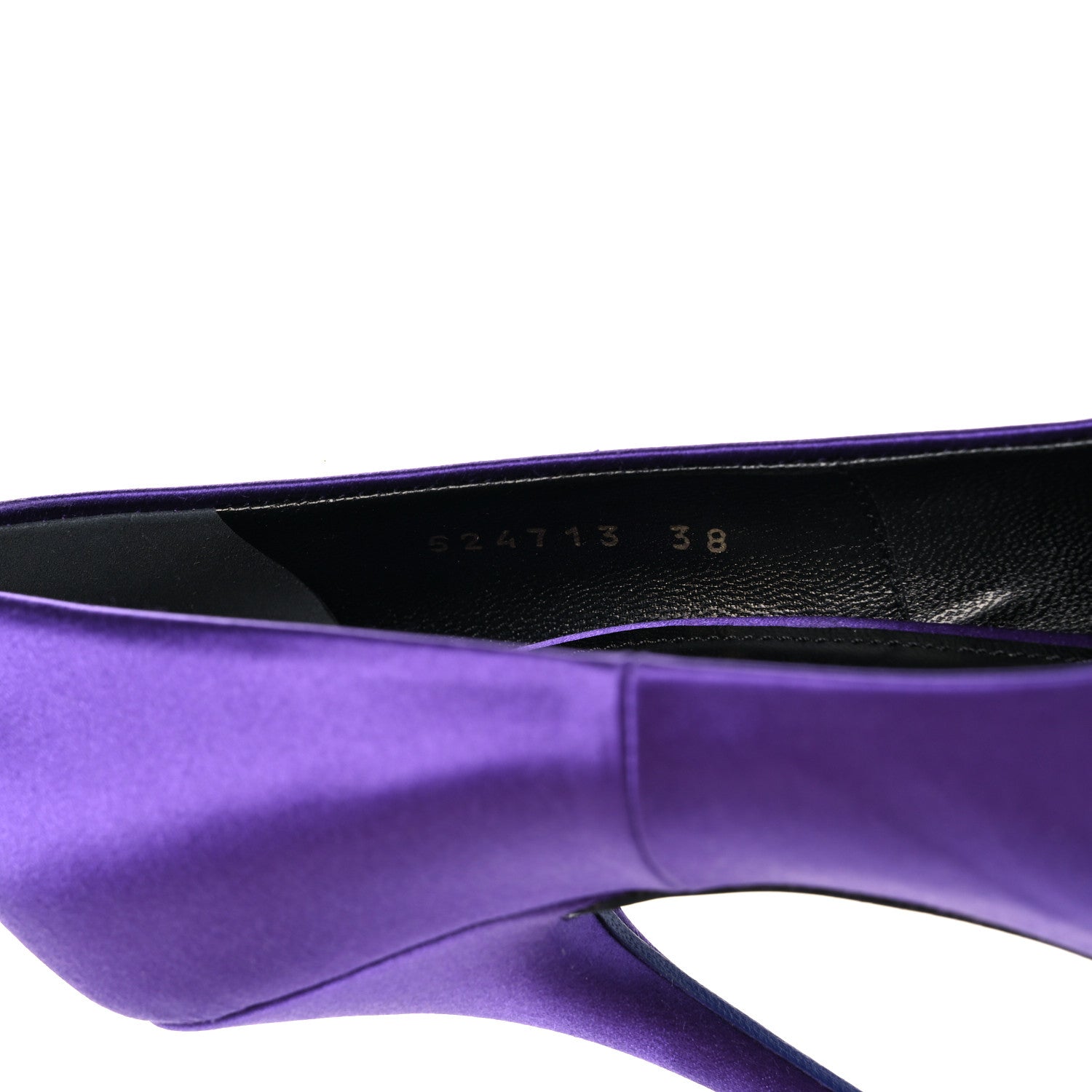 Balenciaga Satin Knife Pointed Pumps 38 Violet 8 of 9