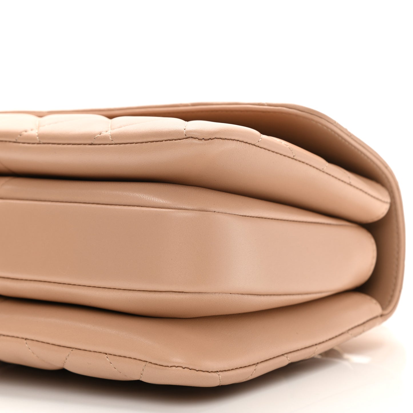 Lambskin Quilted Small Trendy CC Dual Handle Flap Bag Beige