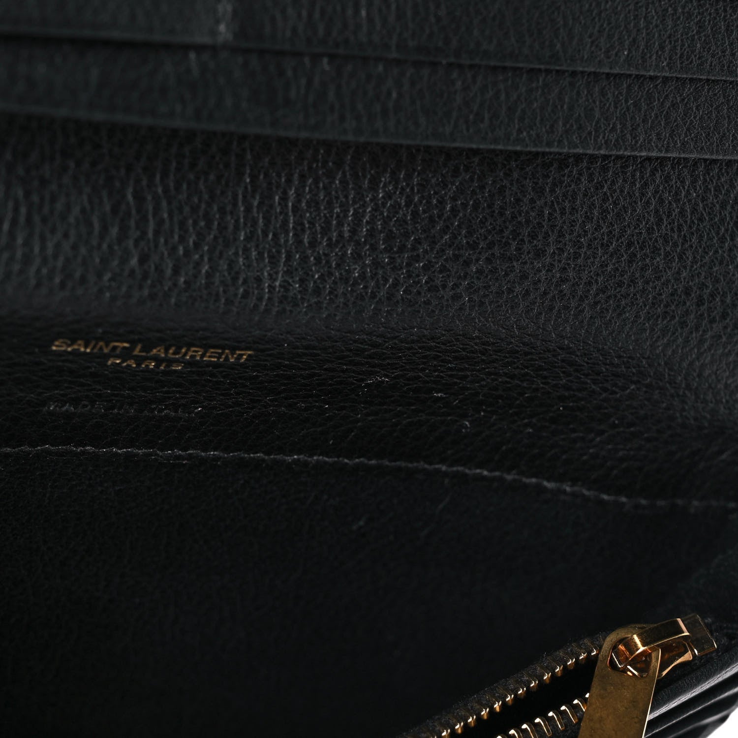 Saint Laurent Calfskin Tiny Monogram Cassandre Wallet Black 11 of 12