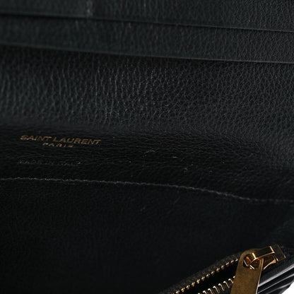 Saint Laurent Calfskin Tiny Monogram Cassandre Wallet Black 11 of 12