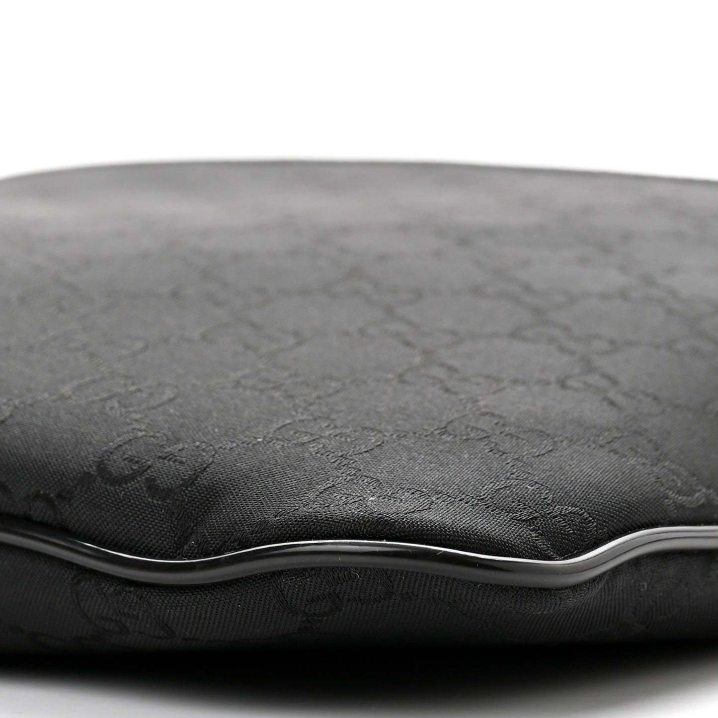 Nylon Monogram Medium Flat Messenger Bag Black