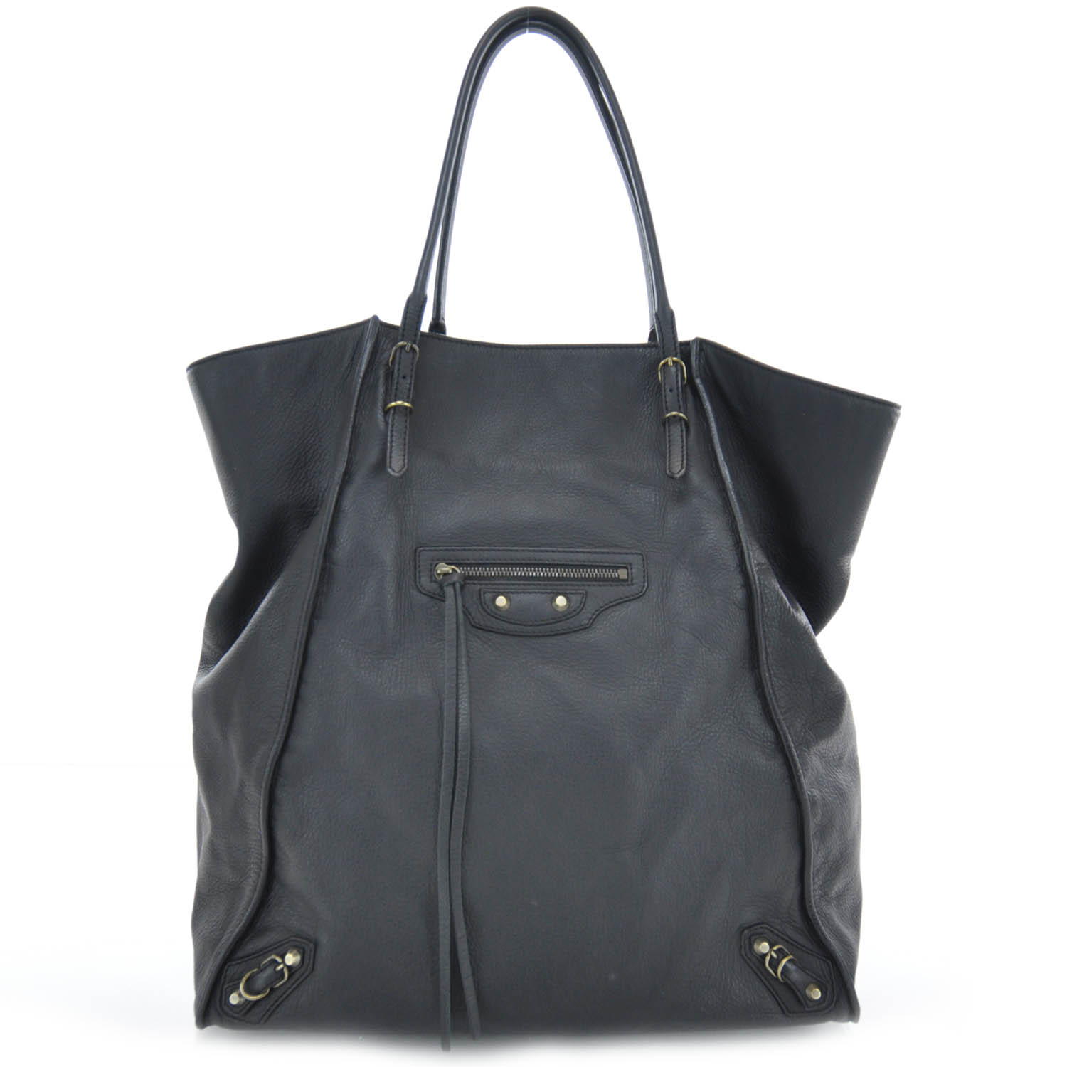 Balenciaga Veau Papier Basket Tote Black 1 of 8