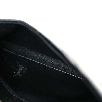 Saint Laurent Grain De Poudre Matelasse Chevron Monogram Compact Wallet Black 17 of 20