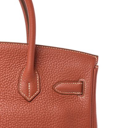 Hermes Taurillon Clemence Birkin 30 Sanguine 28 of 30