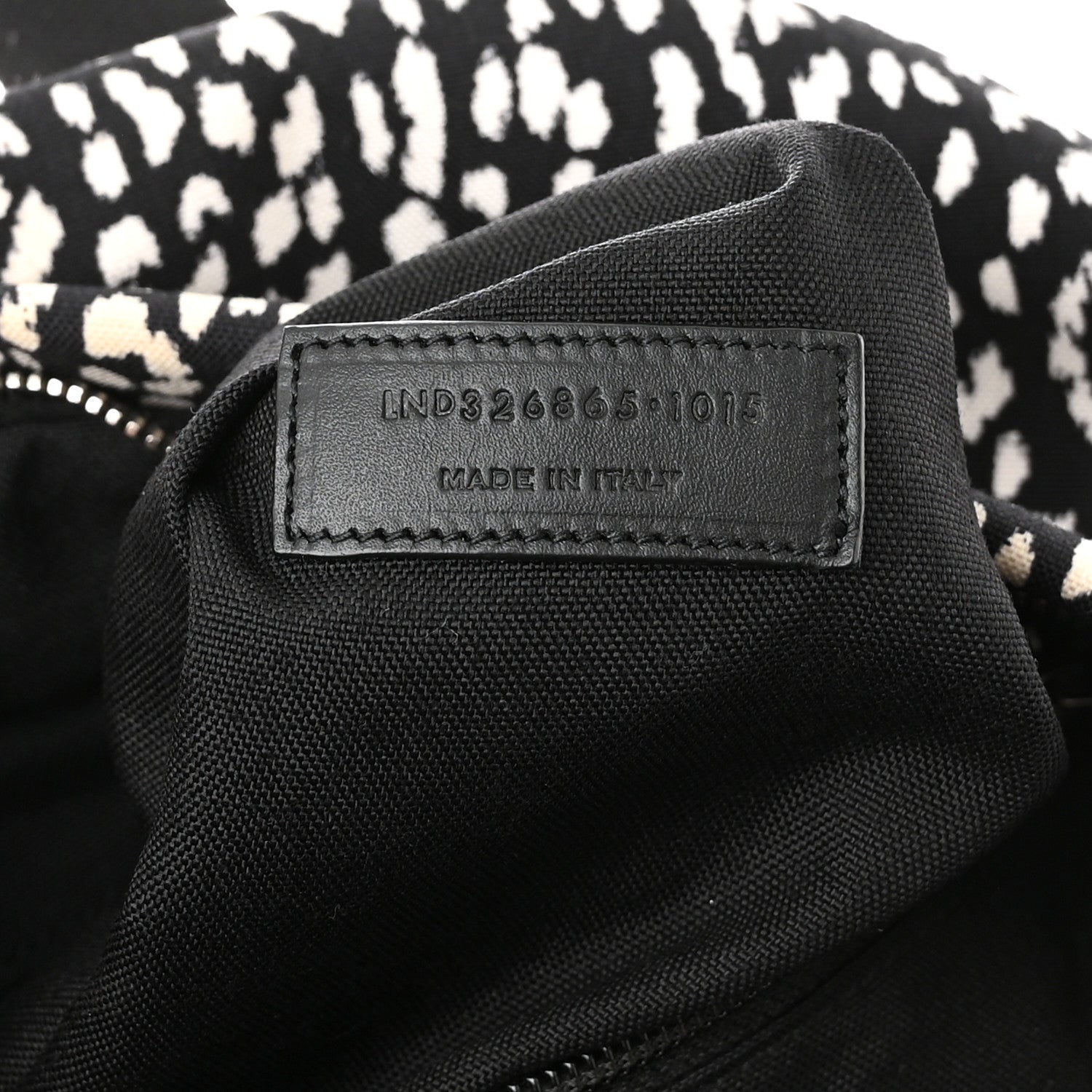 Saint Laurent Canvas Leopard Print City Backpack Black White 7 of 10