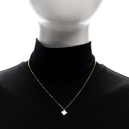 Van Cleef & Arpels 18K Yellow Gold Mother of Pearl Sweet Alhambra Pendant Necklace 2 of 5