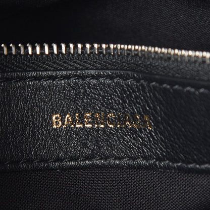Balenciaga Calfskin Logo Print S Ville Top Handle Bag Black White 8 of 11