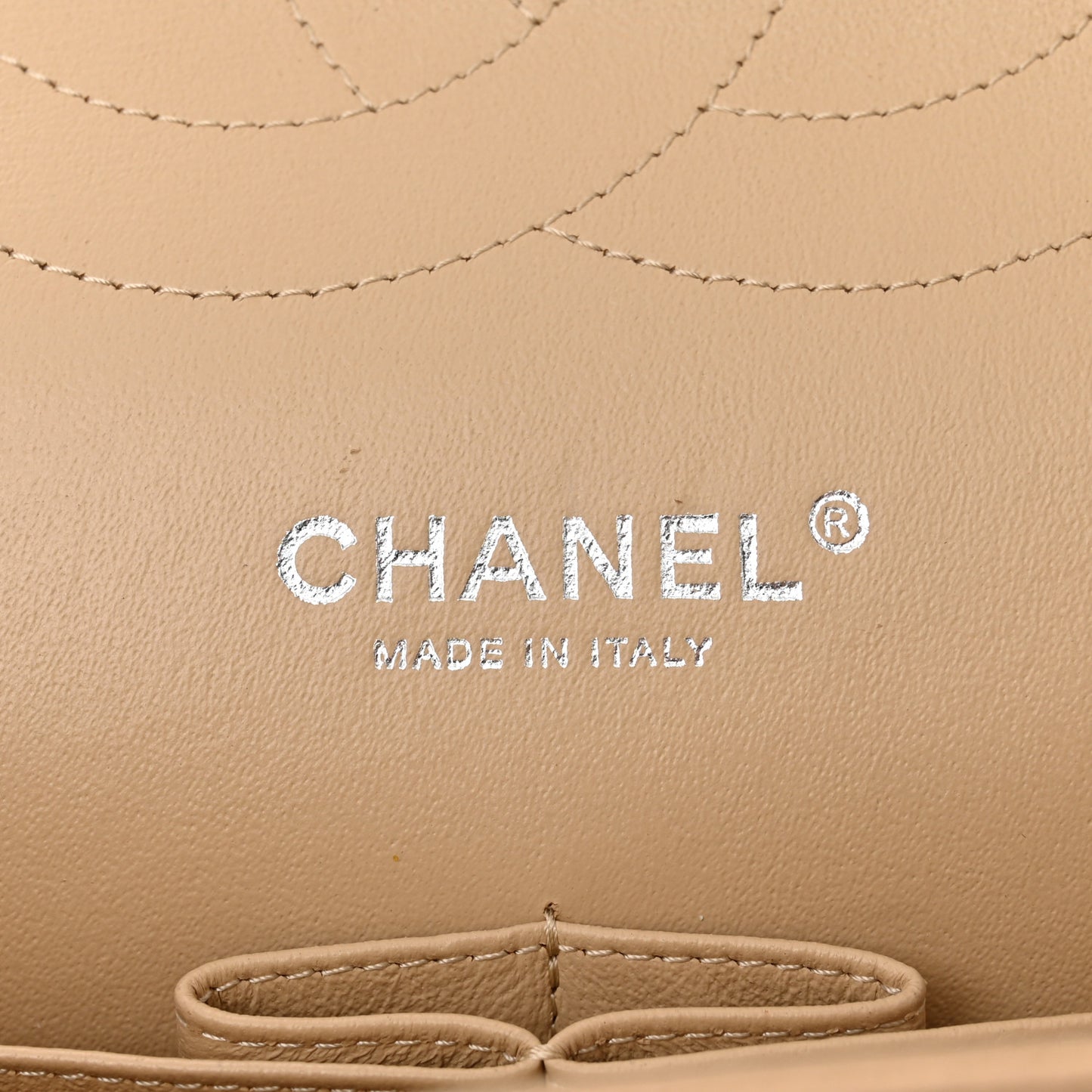 Caviar Quilted Jumbo Double Flap Light Beige