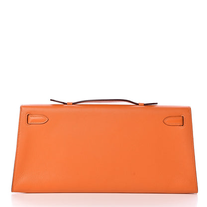Hermes Swift Kelly Longue Clutch Pochette Orange 4 of 29