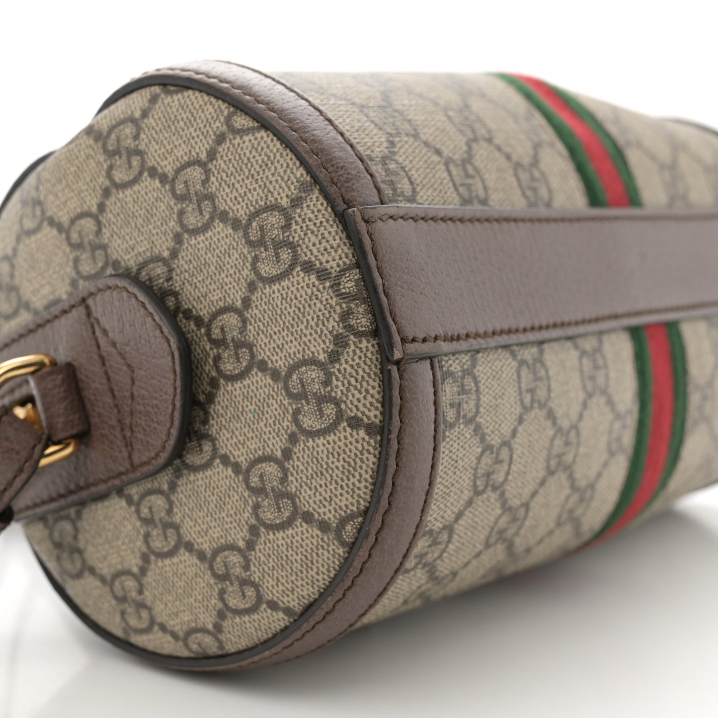 GG Supreme Monogram Web Small Ophidia Boston Bag Beige New Acero