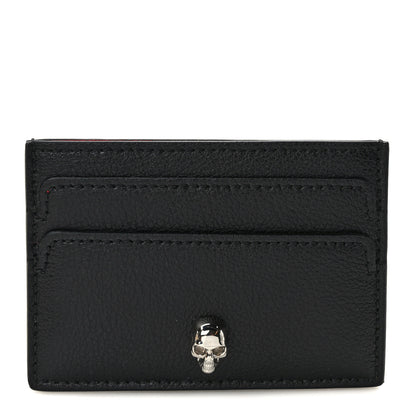 Alexander McQueen Calfskin Skull Card Holder Black 1 of 8