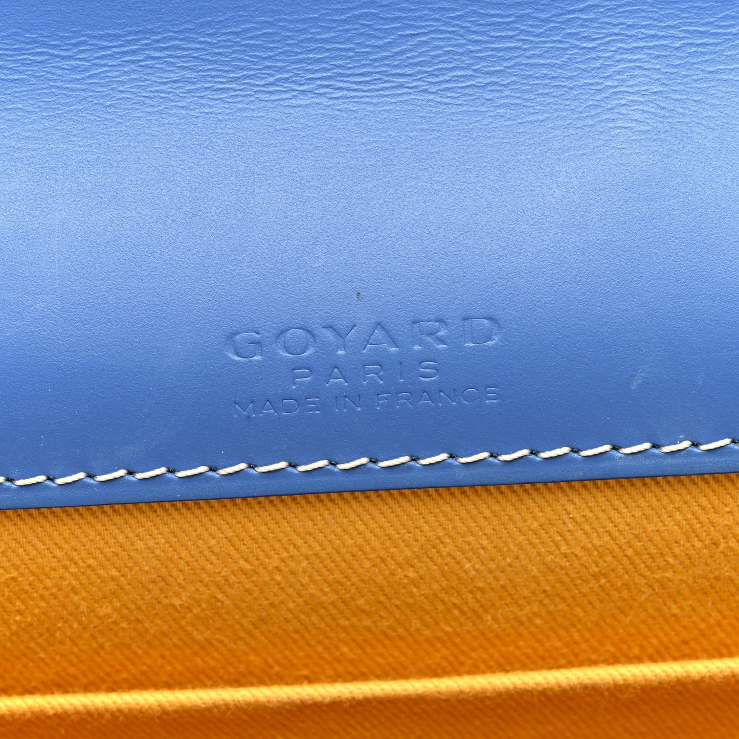 Goyardine Monte Carlo Bois Clutch With Strap Sky Blue