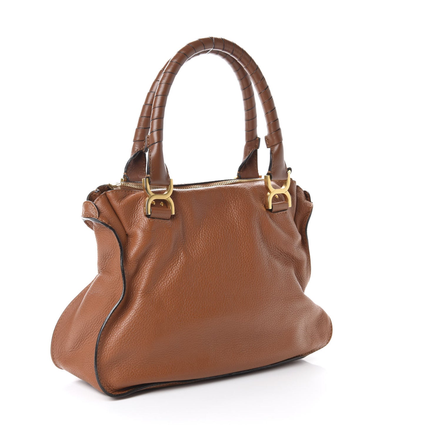 Calfskin Medium Marcie Satchel Tan