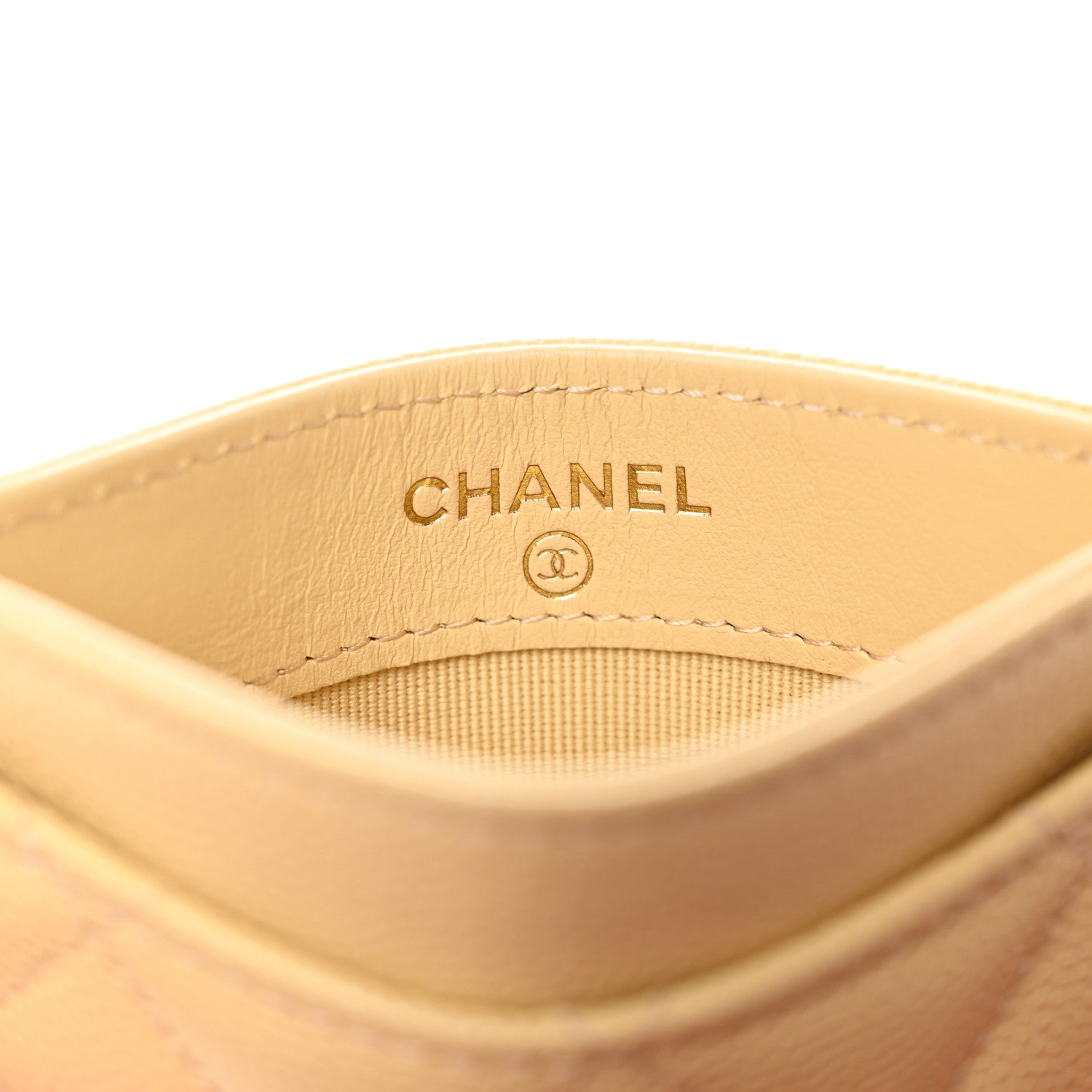 Chanel Caviar Quilted Card Holder Yellow 6 of 9
