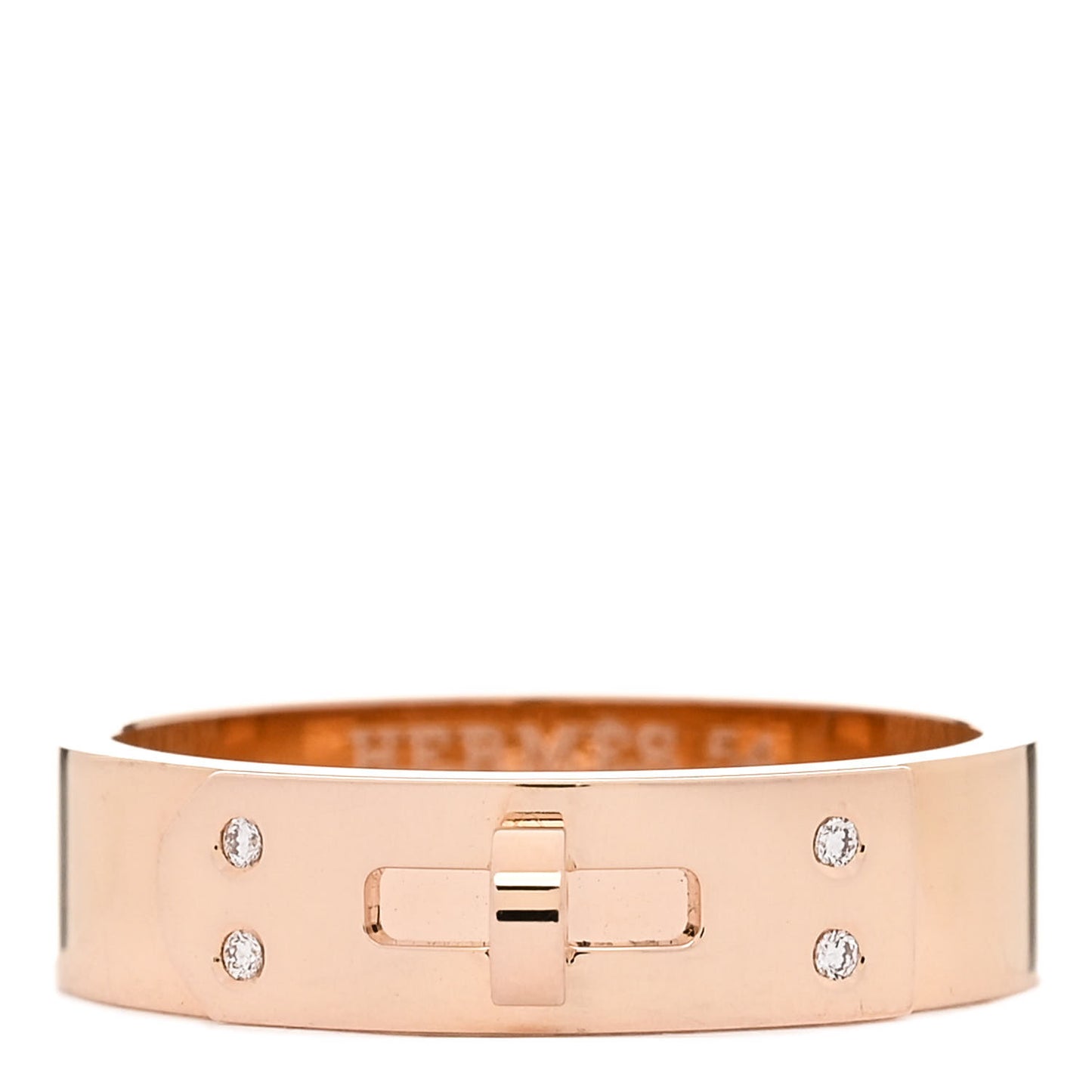 18K Rose Gold Diamond PM Kelly Ring 54 6.75